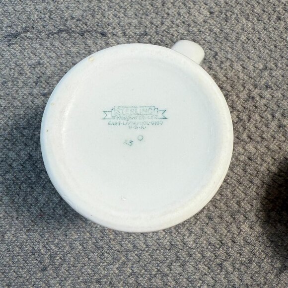 Sterling Vitrified China Restaurant Ware Mug East Liverpool Ohio USA 3.5"H 8oz - Picture 5 of 9